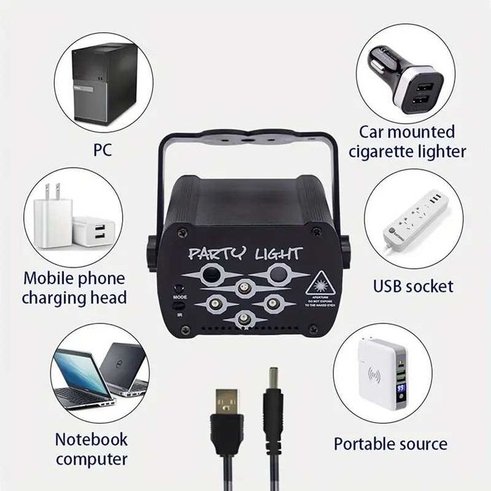 Proiector de lumini laser pentru petreceri etc.Cu telecomandă.