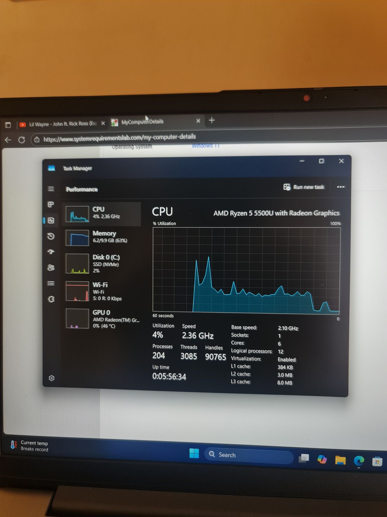 Ryzen 5 5500U Lenovo Ideapad 3 (15")