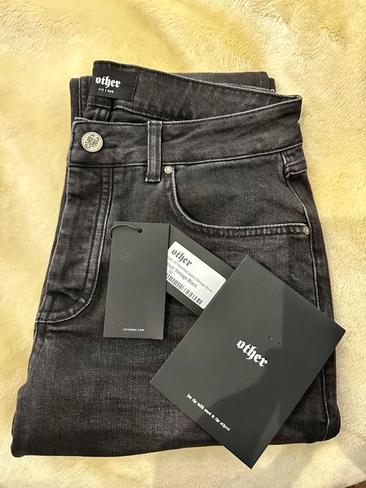 Нови черни дънки 117 Essential Jeans Other UK Vintage Black размер 32