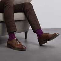 Pantofi derby 40.5 41 plain toe ZIGN London piele naturala burgundy