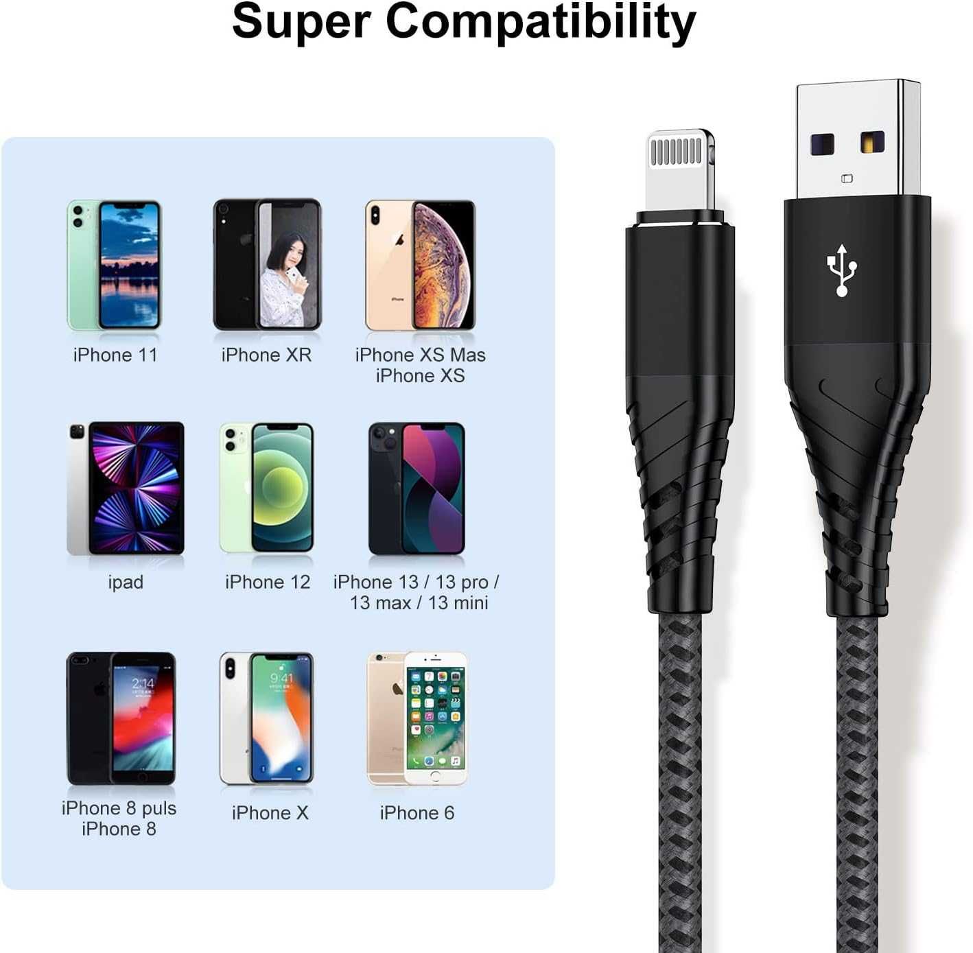 Кабел Iphone Lightning - USB3.0 1m 100W Digital One SP00892 as-ds322i