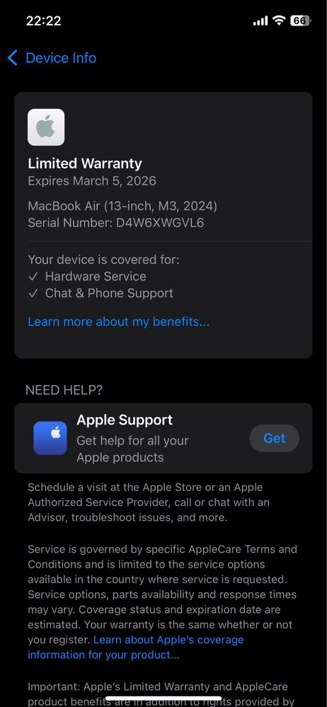 Гаранция - MacBook Air - 13inch - 8GB - 256GB - 6 цикла