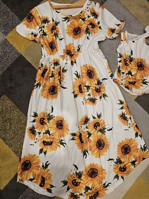 Set rochii mamă L - fiică ( 6-9 luni)