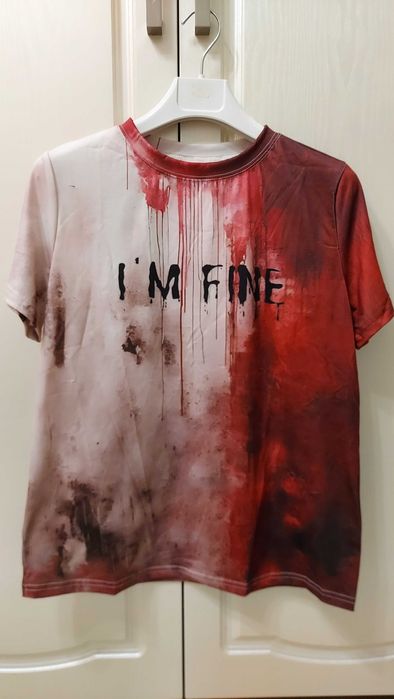 Футболка "I'M FINE" на хэллоуин