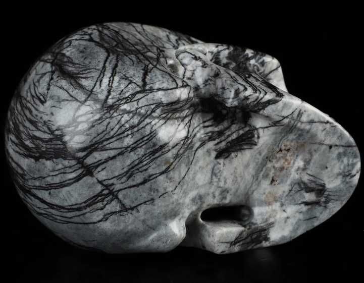 Craniu Cristal Natural - Jasp Black Network (~1 kg)