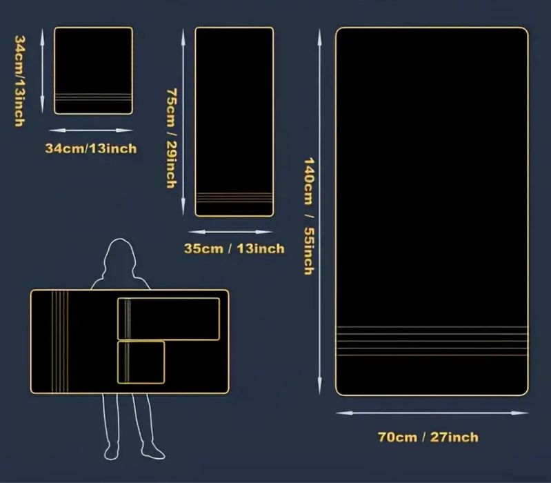 Комплект хавлиени кърпи 12 броя