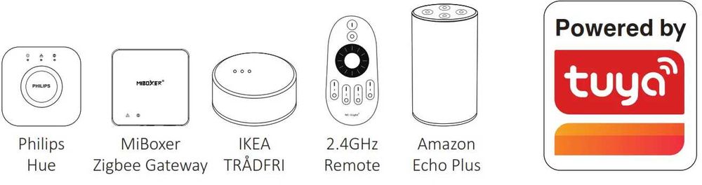 Controler banda LED RGB CCT Zigbee 12A