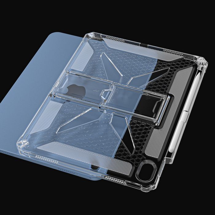 Apple iPad 11 2025 / 10 2022 / Прозрачен удароустойчив кейс със стойка