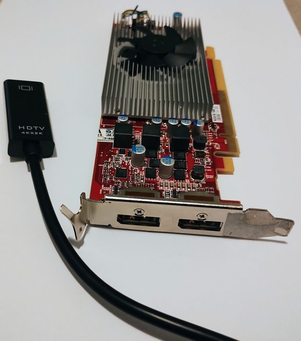 Radeon RX550 2GB GDDR5 DisplayPort + adaptor HDMI