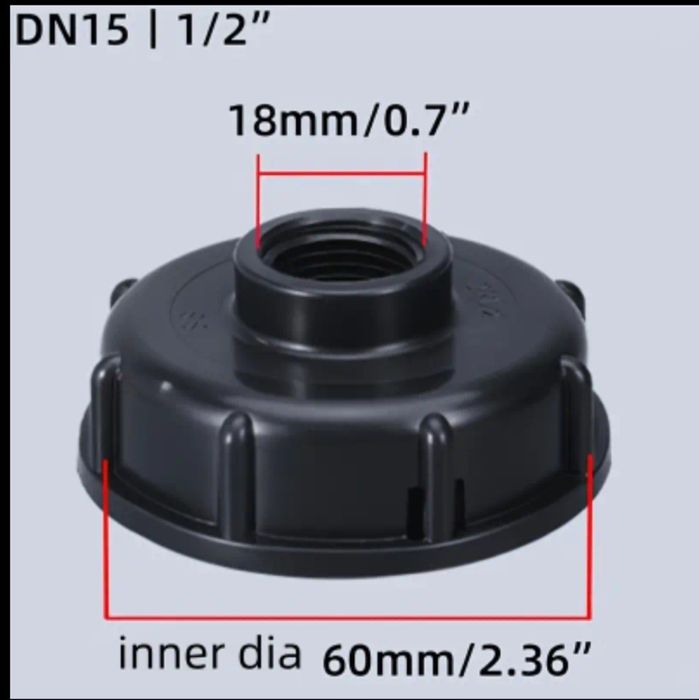 Adaptor racord cuplă bazin IBC 10cm și 6cm