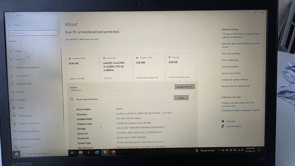 Lenovo T470 Intel Core i5