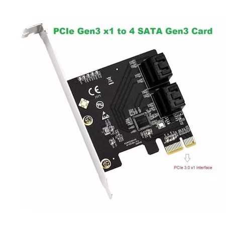 Placa PCI Express, 4 porturi SATA III Expansion card SATA 3.0