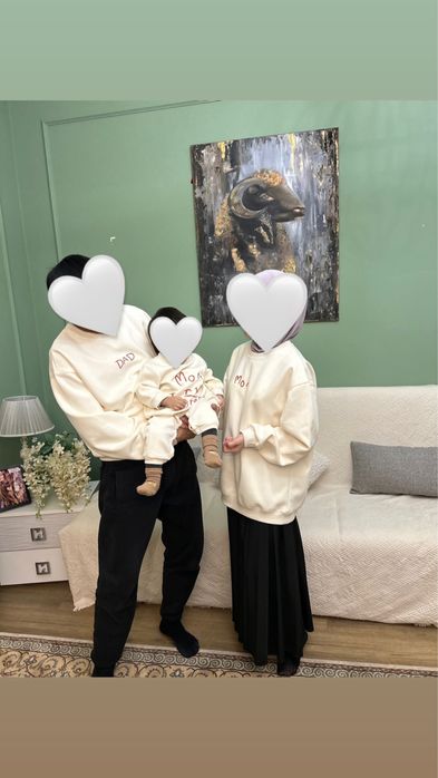 парные одежды для семьи с надписью