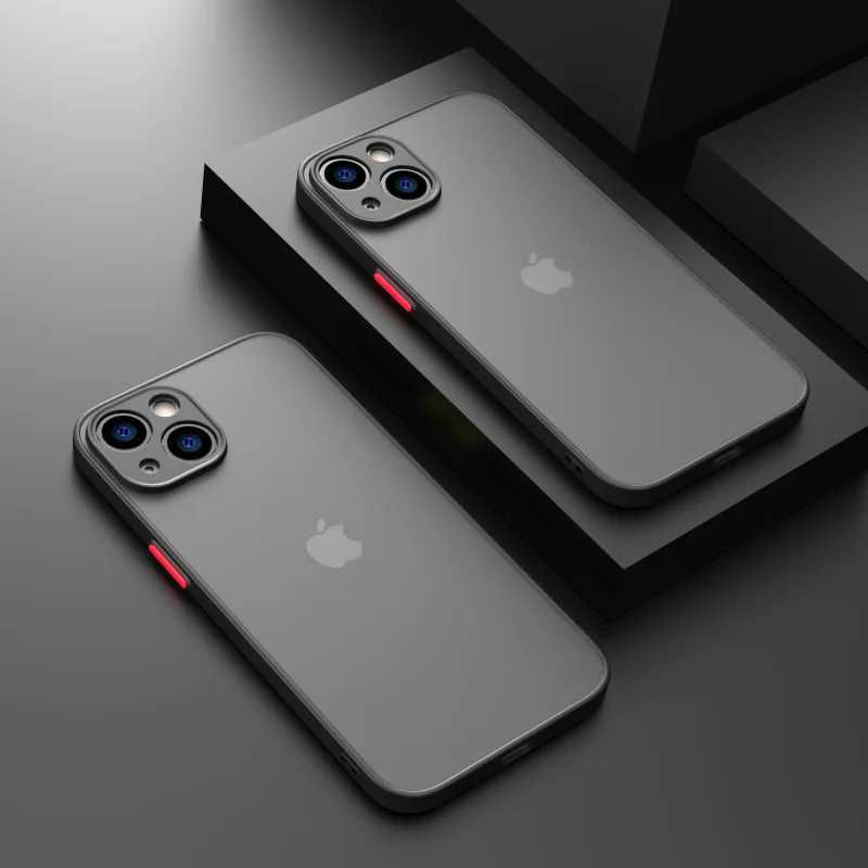 Противоударен Матов Кейс за iPhone 12  - Прозрачен Твърд Калъф