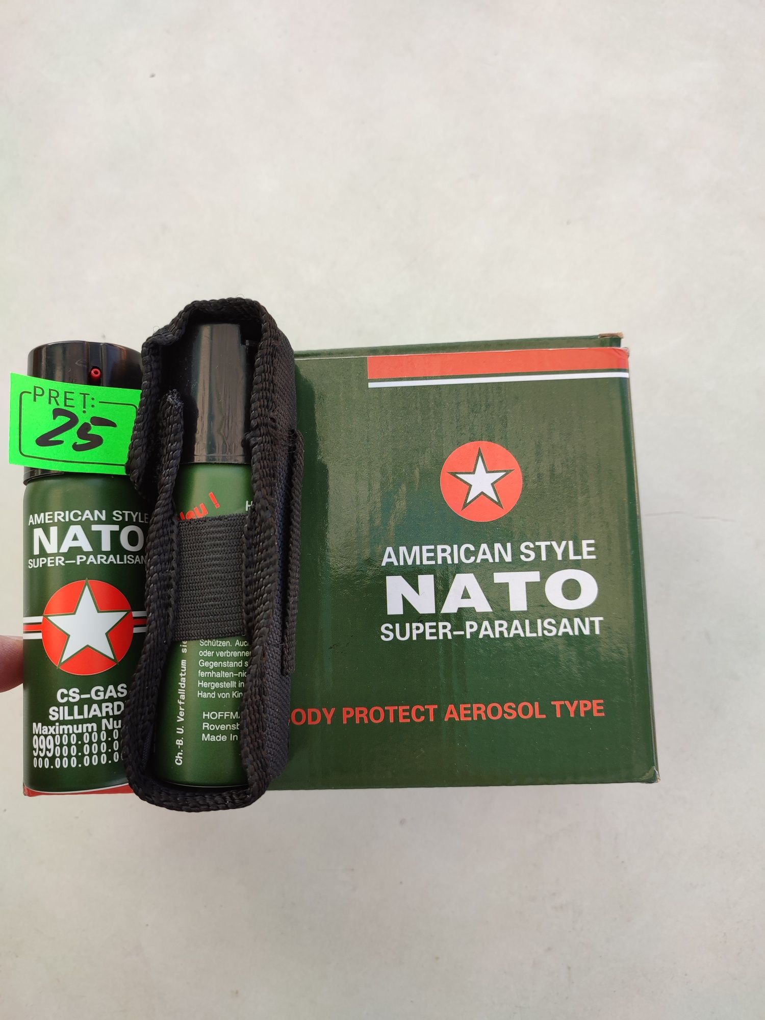 Spray paralizant autoapărare NATO