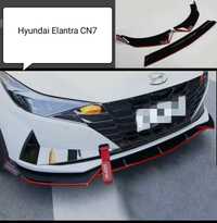 Сплиттер ( обвес) переднего бампера Hyundai Elantra CN7)