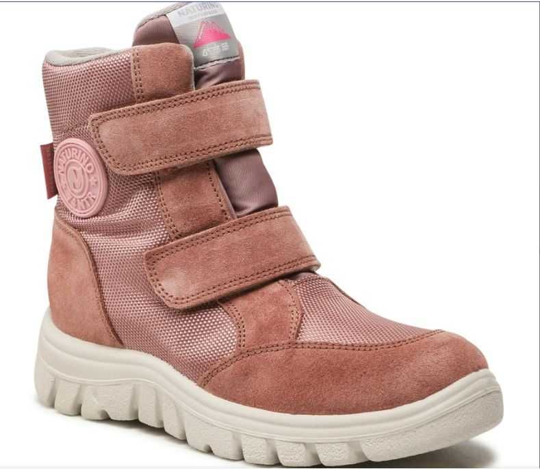 Ghete cizme Naturino Rainstep roz 30 super calduroase cu lana