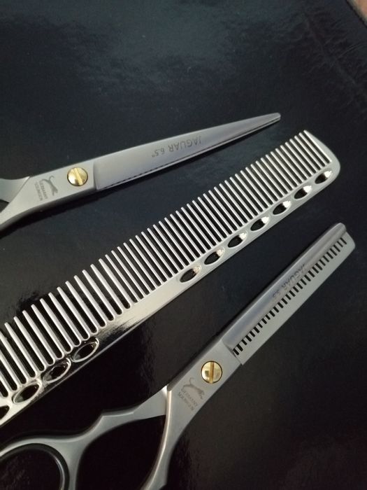 set foarfeci profesionale jaguar tuns filat pieptăn 6.5