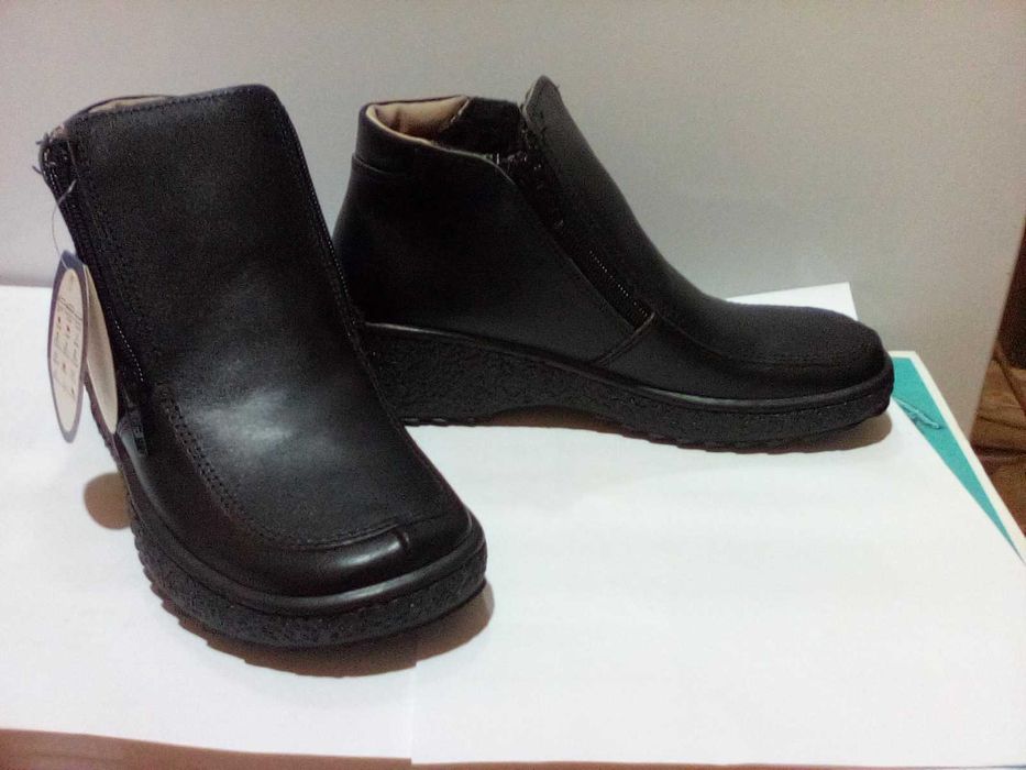 Шити и лепени кожени зимни обувки