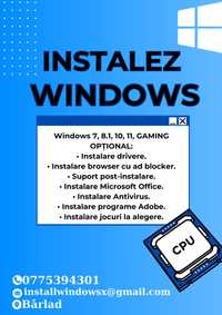 Instalez windows/office/alte programe barlad | Reparații PC