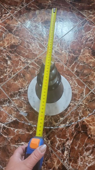 Masuta sticla metal marmura