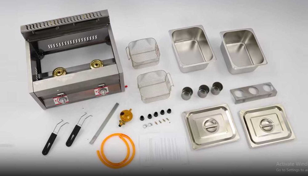 friteuza,fripteosa fritoza friptoza pe gaz gpl  dubla noua 2x10 litri