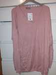 Pulover/rochie de toamna/iarna roz cu dantela TRANSPORT GRATUIT