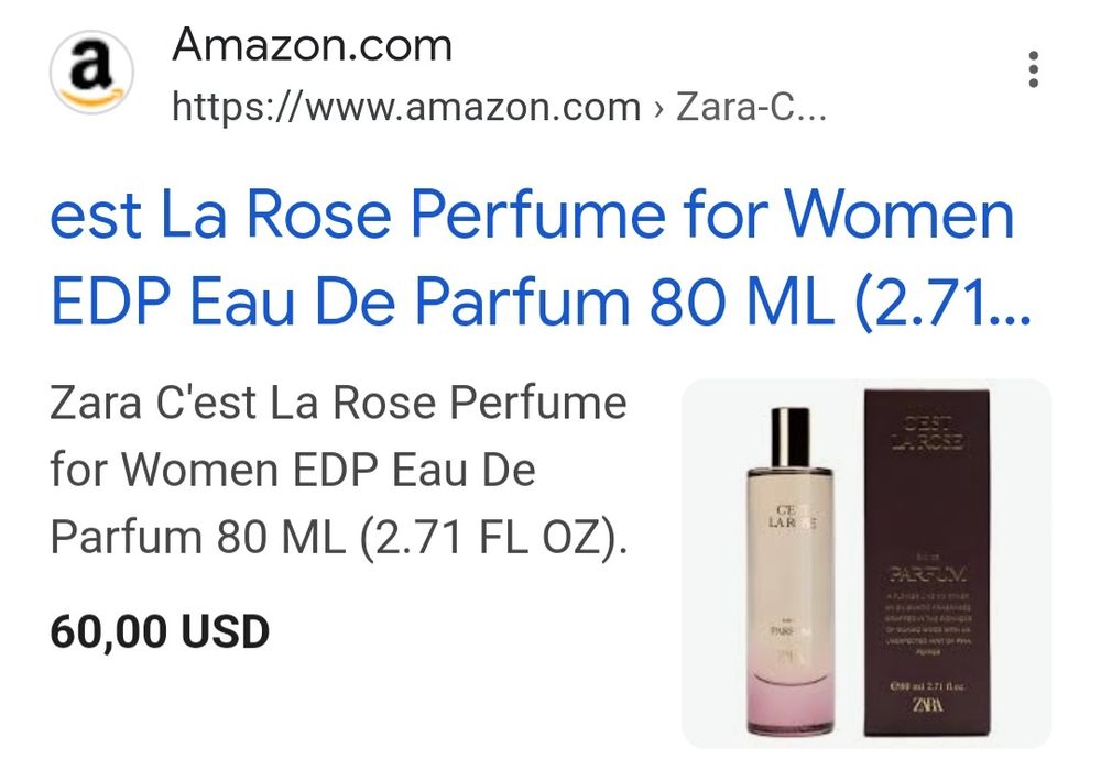 Parfum Zara ,unele puțin folosite...