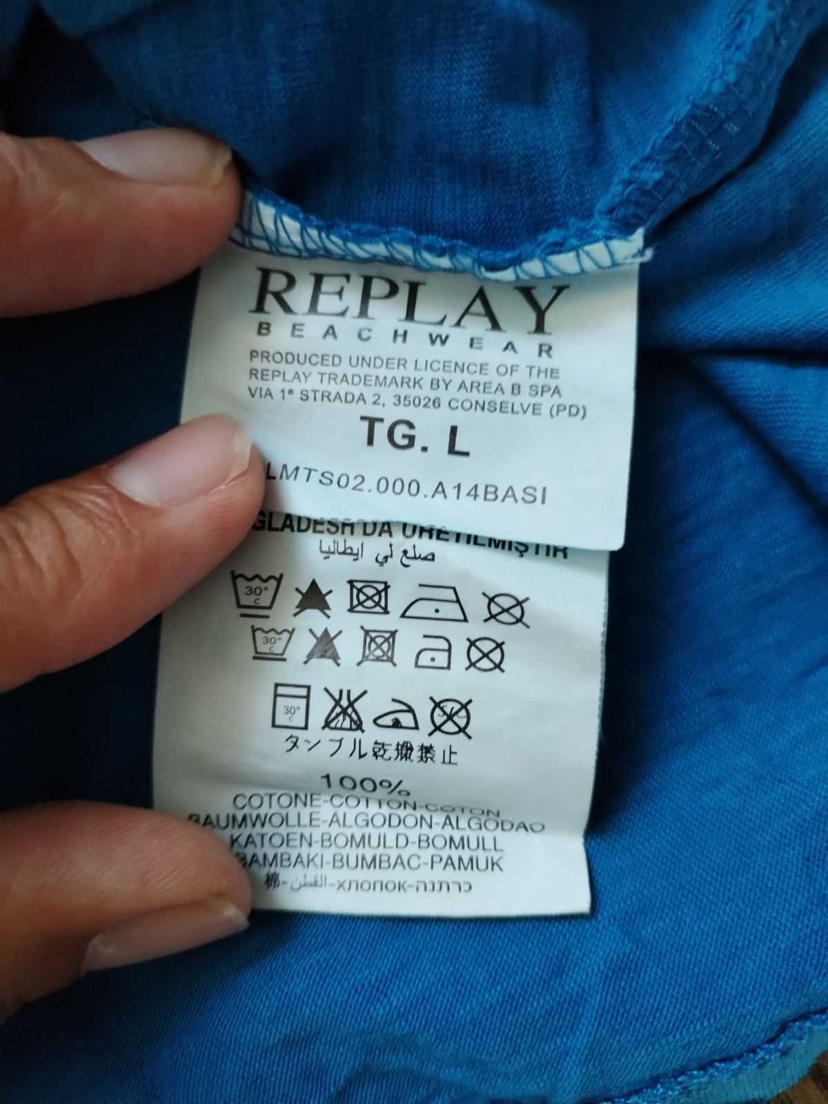 replay beachwear - страхотна мъжка тениска КАТО НОВА L