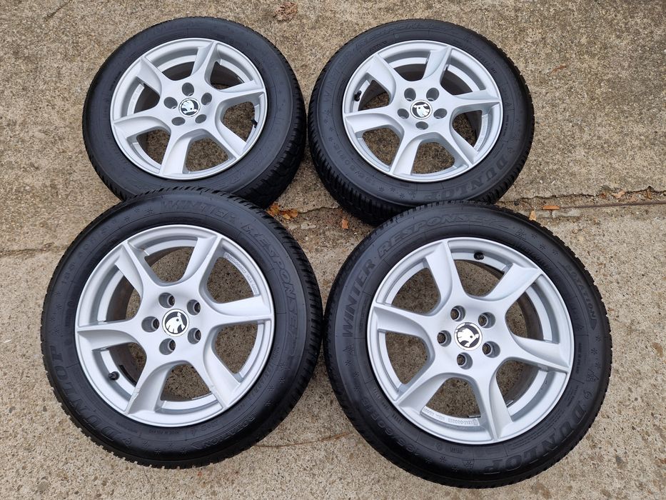 Jante 5x100 Skoda Fabia anvelope iarna relativ Noi 185 60 15