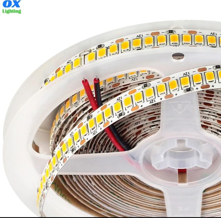 5 metrlik oq LED lenta (SMD2835, 240 LED/m, 12V, IP20)