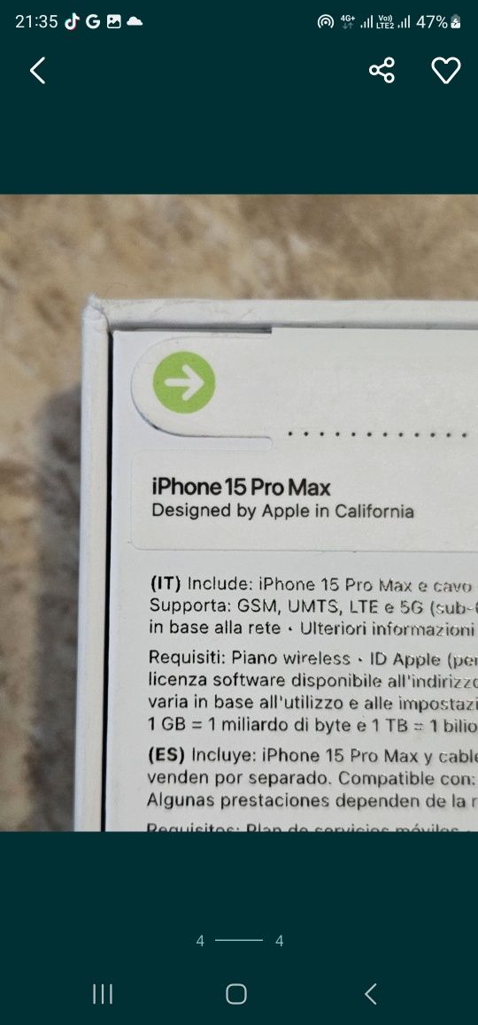 Iphone 15 pro max, 256gb, Blue Titanium, sigilat, 12 luni garantie