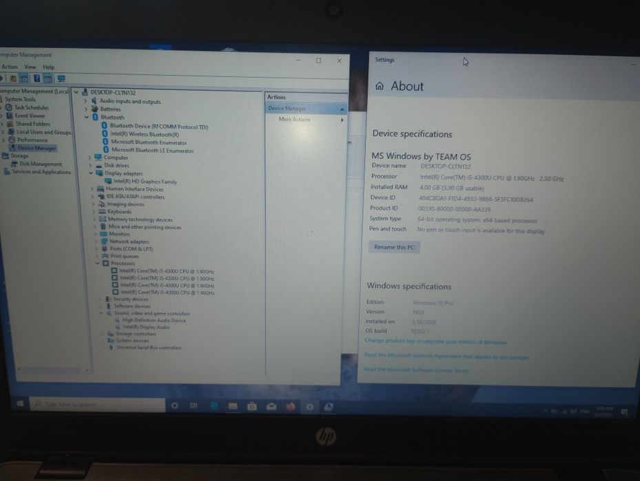 Elitebook HP 840 cu Intel i5, 500 GB, display 14" , Bluetooth, Wi-Fi