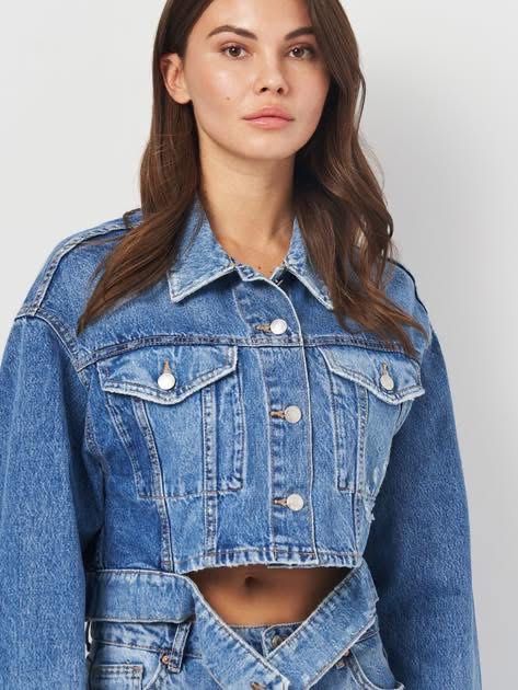 Дънково яке на Zara в размер XS