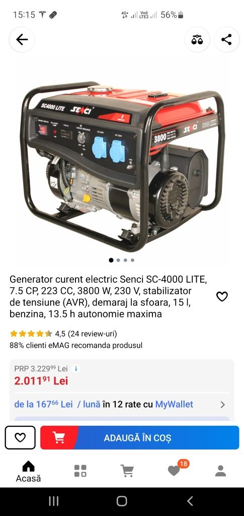 Vând generator curent electric