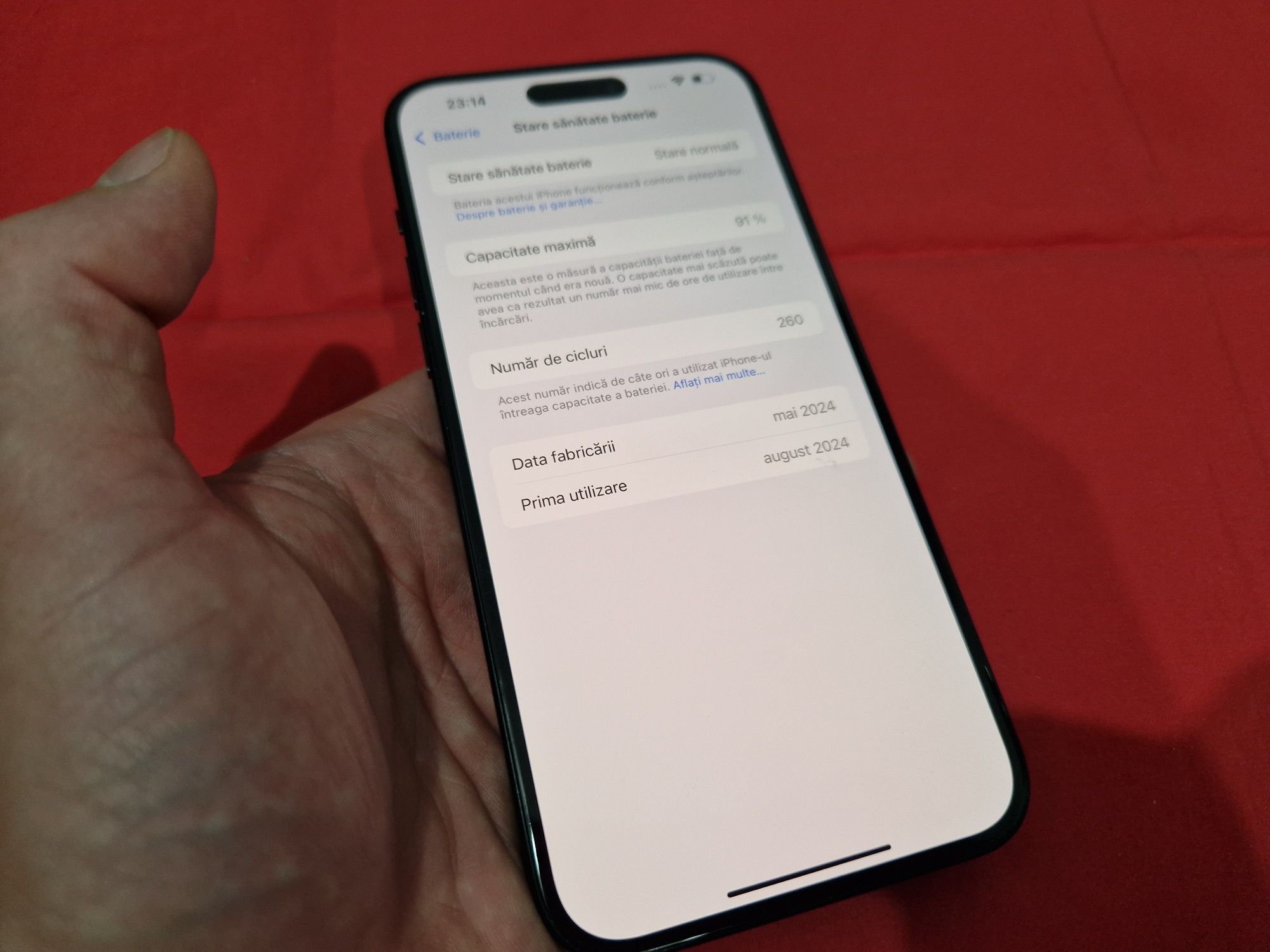 -Iphone 15Plus, Negru, 128Gb, 8Ram, bat: 91%, impecabil, stare foarte