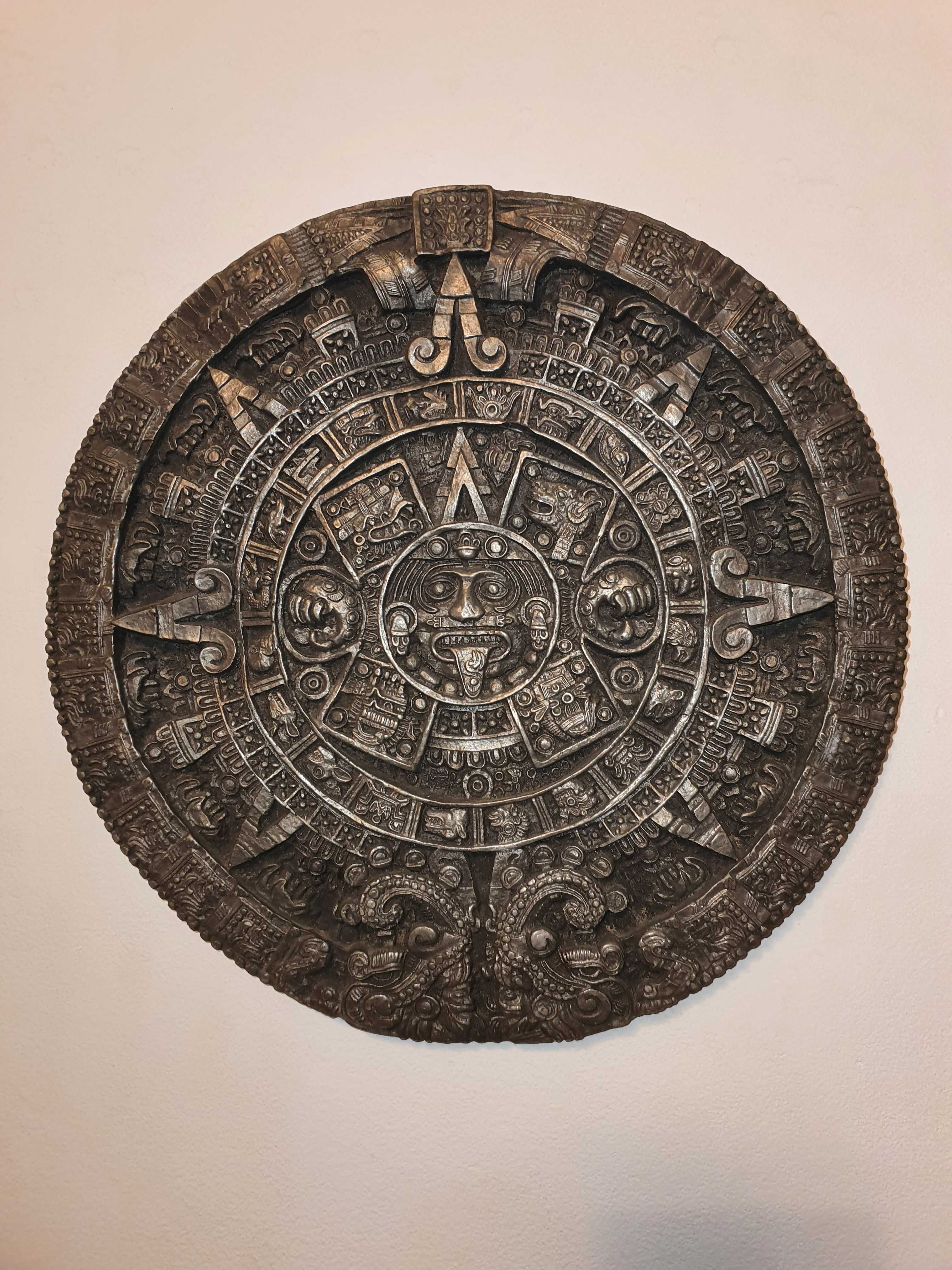 Calendar Aztec, piatra soarelui, Maya, lucrat manual