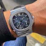 patk philippe nautilus power silver blue
