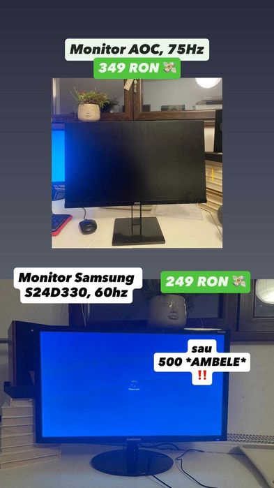 *2 LA PREȚ DE 1* - Monitoare Samsung & AOC
