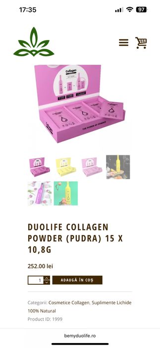 Cutie de pliculete de Collagen