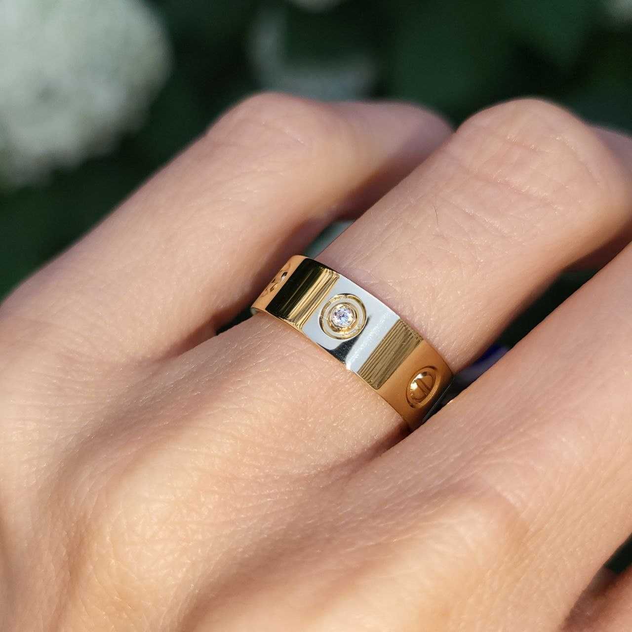 Кольцо Cartier Love. Золотое кольцо. Обручалка