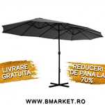Umbrela de soare gradina/terasa 460×270 cm Gri Antracit LATINA