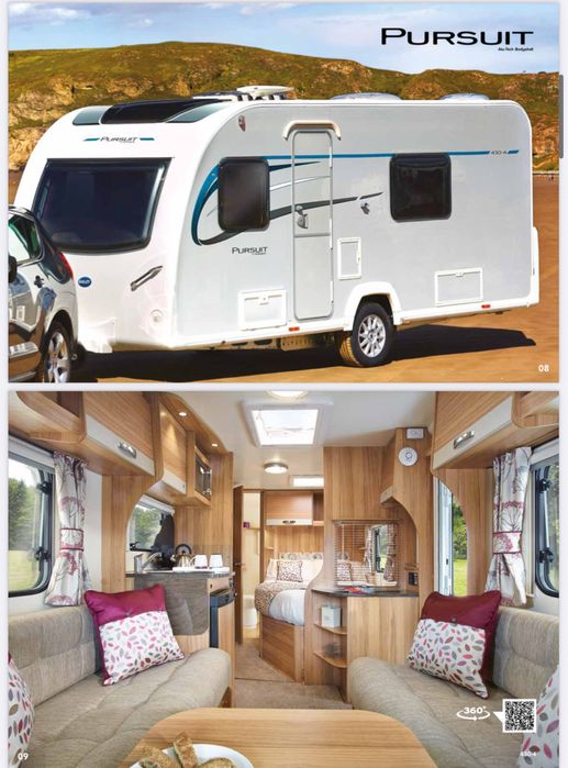 Carvana rulota Pursuit 530-4 cu panouri solare si motor mover
