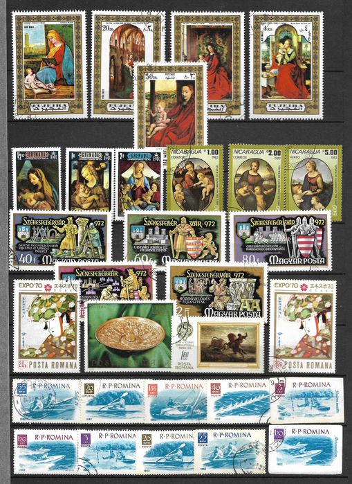 Un super clasor plin cu timbre, filatelie 4 file = 8 pagini format A4