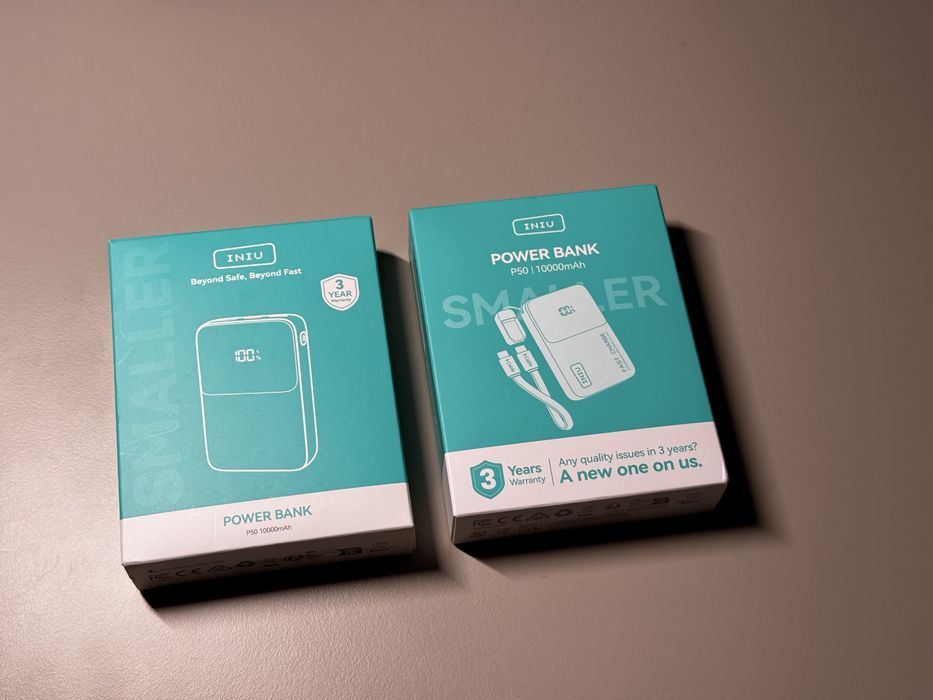 Baterie externa/power bank INIU P50 10.000mah 45w 2 bucati noi