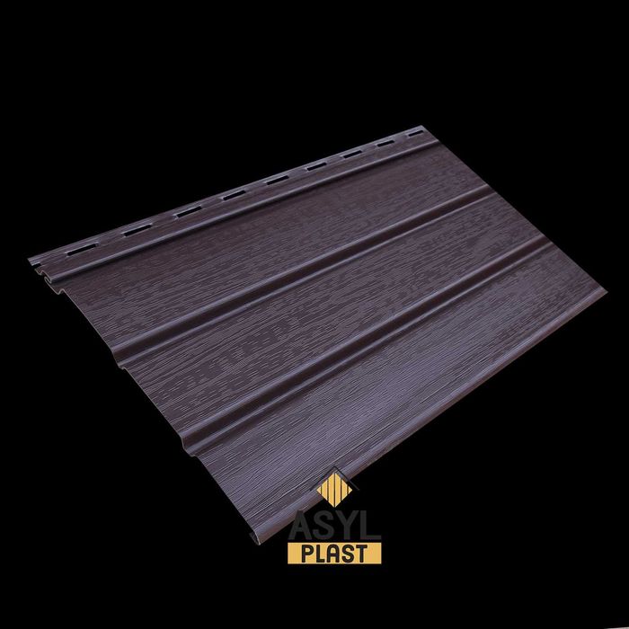 Виниловый сайдинг Софит темно-коричневый