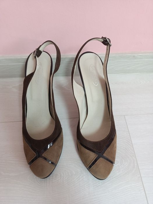 Pantofi piele întoarsă Salamandra Design