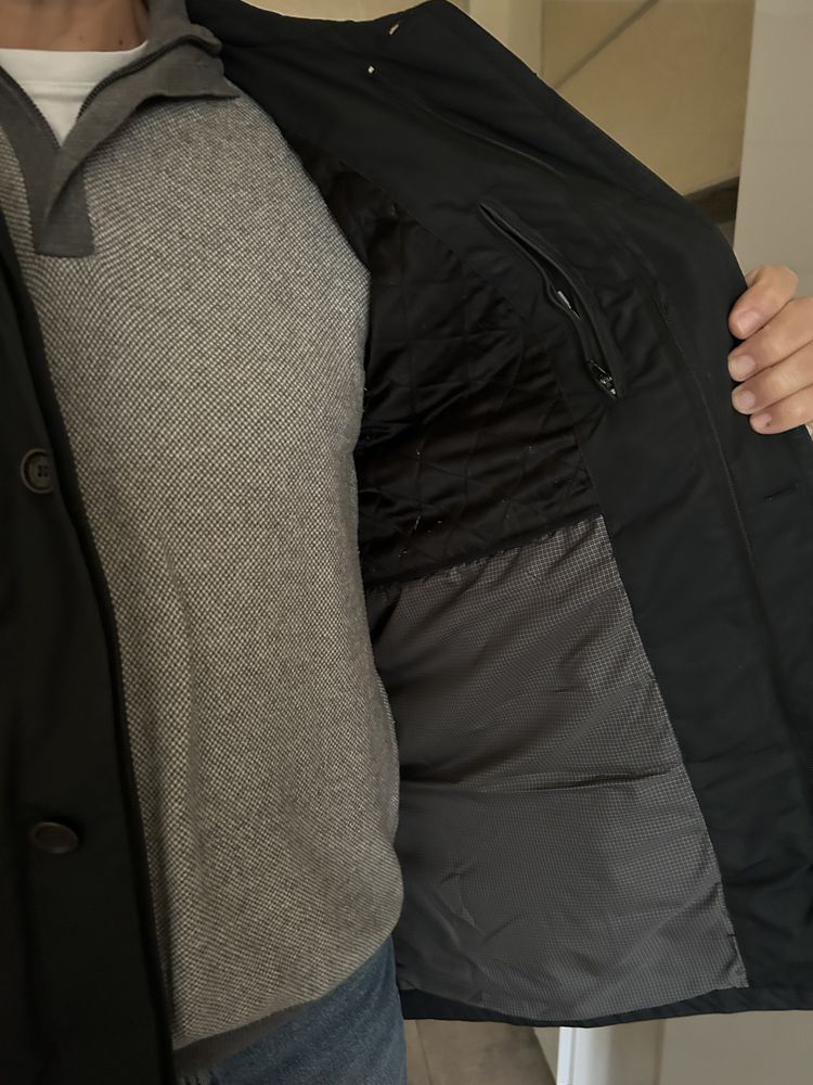 Мъжко дълго яке с подплата Christian Berg черно М размер