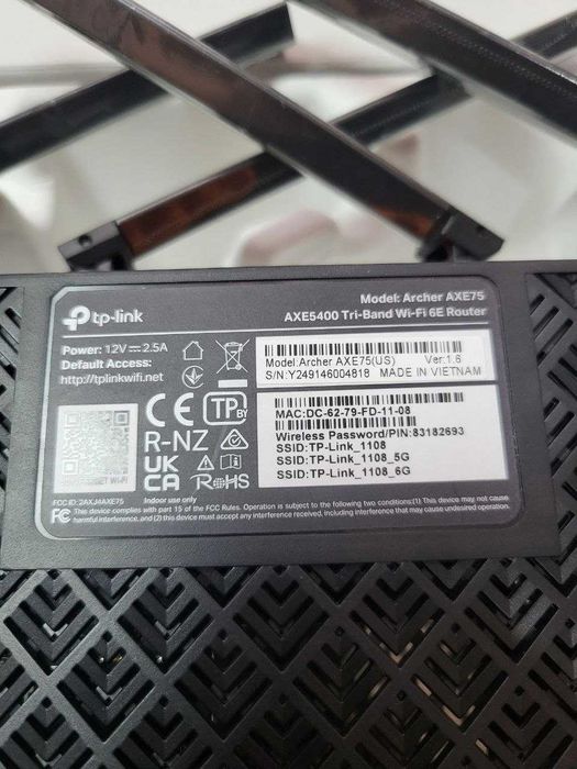 Роутер TP-link Archer Axe75/Axe5400 Wifi6e