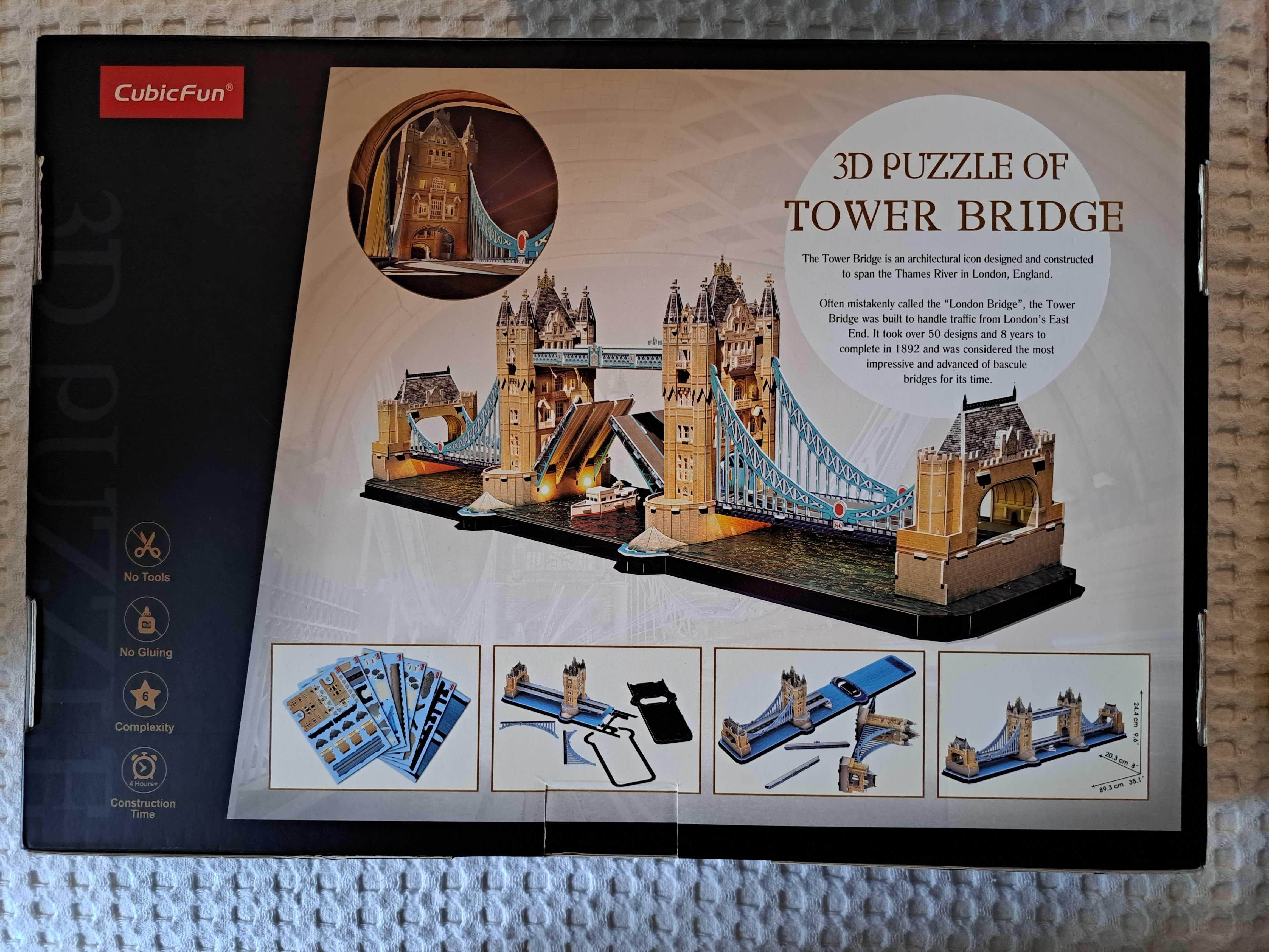 Cubic Fun - Puzzle 3D Led Tower Bridge 222 Piese nou